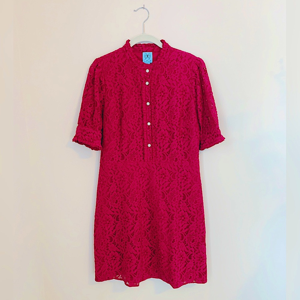CeCe Short Sleeve Lace Dress